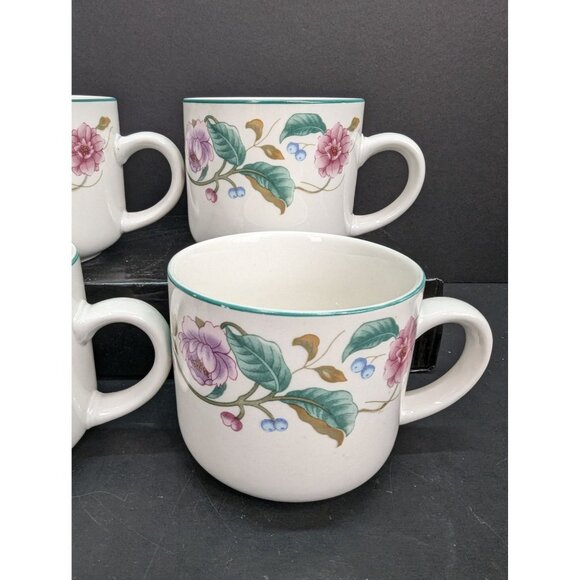 The Castlegarden Collection by Citation Floral 10 Oz Coffee Cup Set of 4 - Picture 3 of 8